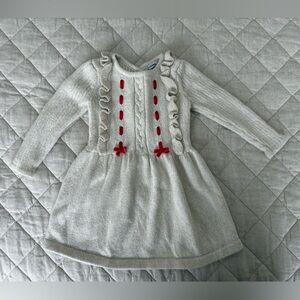 Janie and Jack Gray Dress with Red Accents